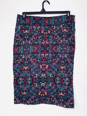 LuLaRoe Cassie Skirt XL Burgundy Knee Length Pull On Pencil Comfortable Fall New
